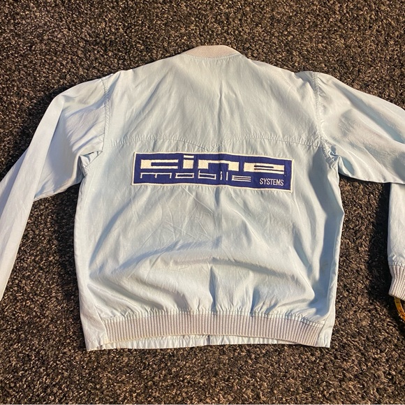 VINTAGE Light Blue ACADEMY AWARD PATCH  CINE MOBILE DRIZZLER JACKET  MCGREGOR - Picture 6 of 9